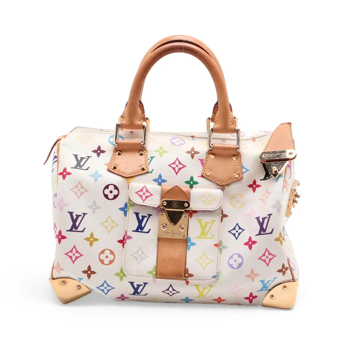 Louis Vuitton Multicolor Speedy 30 M92643 White