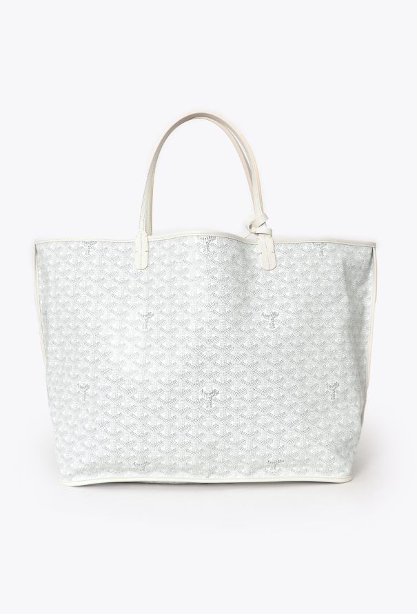 Goyard Saint Louis PM Tote Bag White Goyardine canvas