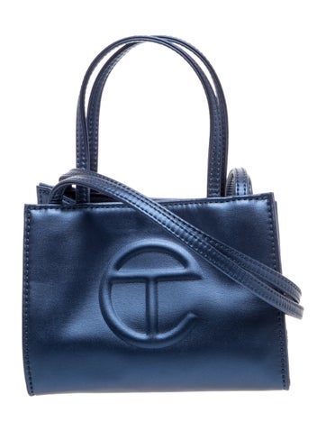 Telfar Vegan Leather Small Cobalt Shopping Bag Small