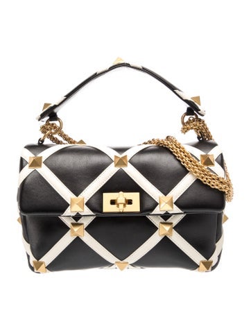 Roman Stud Top Handle Bag Large