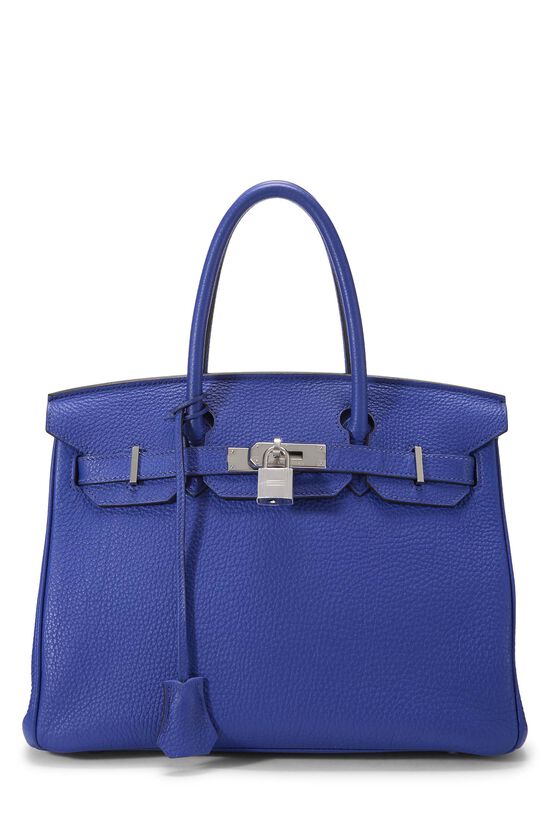 Hermes Blue Electric Togo Birkin 30