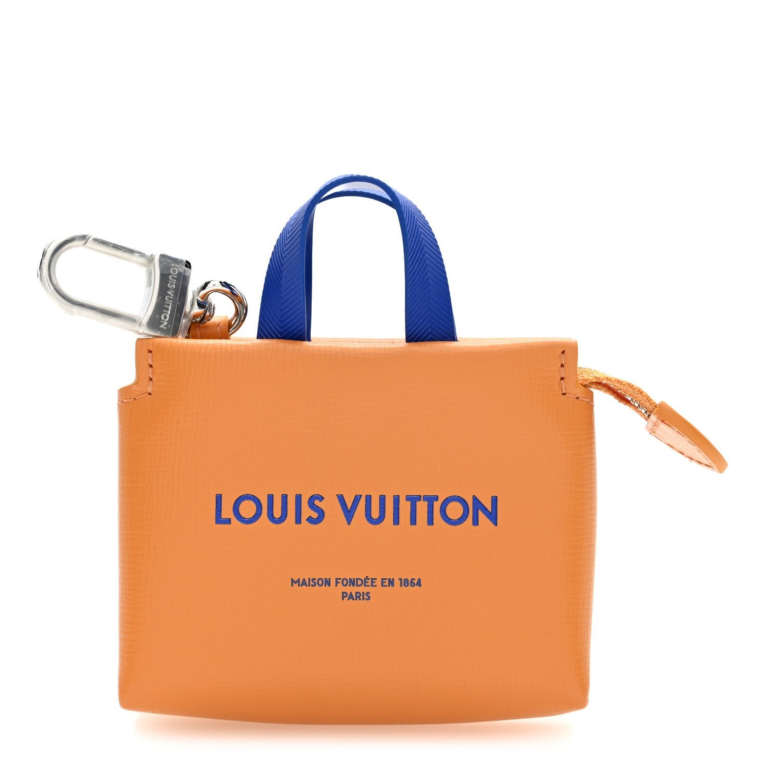 Louis Vuitton Cowhide LV Mini Shopper Bag Charm Safran