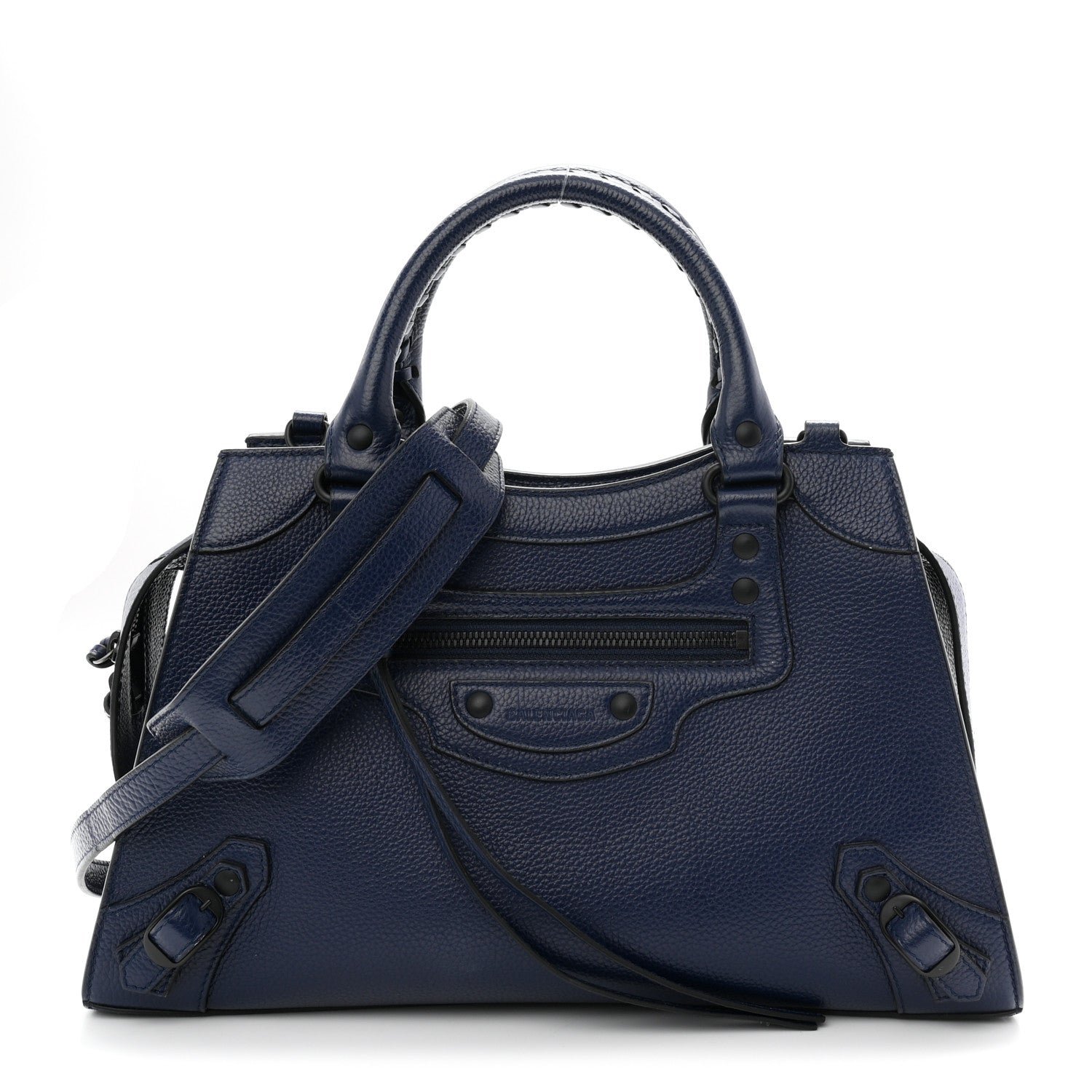 Balenciaga Balenciaga Grained Calfskin Neo Classic Black Hardware S City Navy