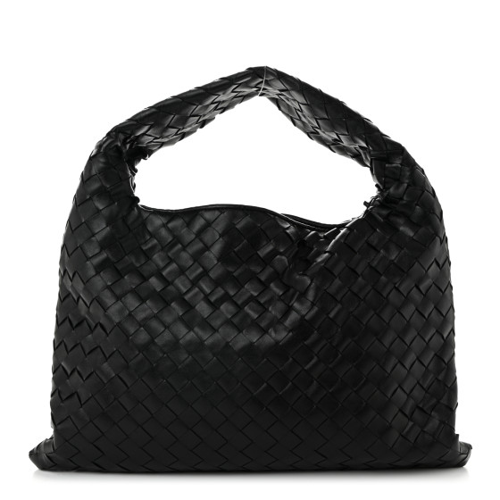 Bottega Veneta Calfskin Intrecciato Small Hop Black