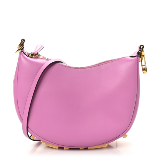 Fendi Vitello Grace Matte Mini Fendigraphy Hobo Bag Rosa