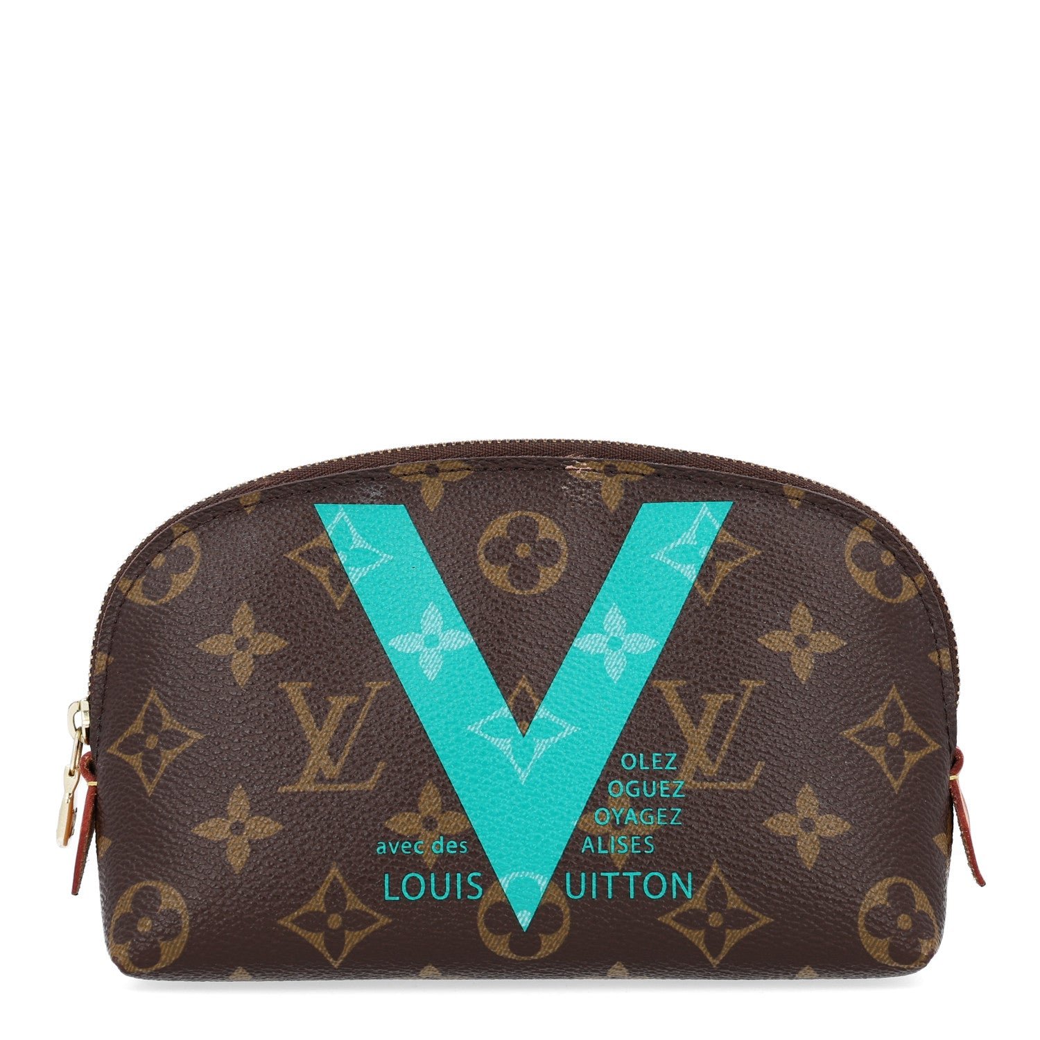 Louis Vuitton Monogram V Cosmetic Pouch Turquoise
