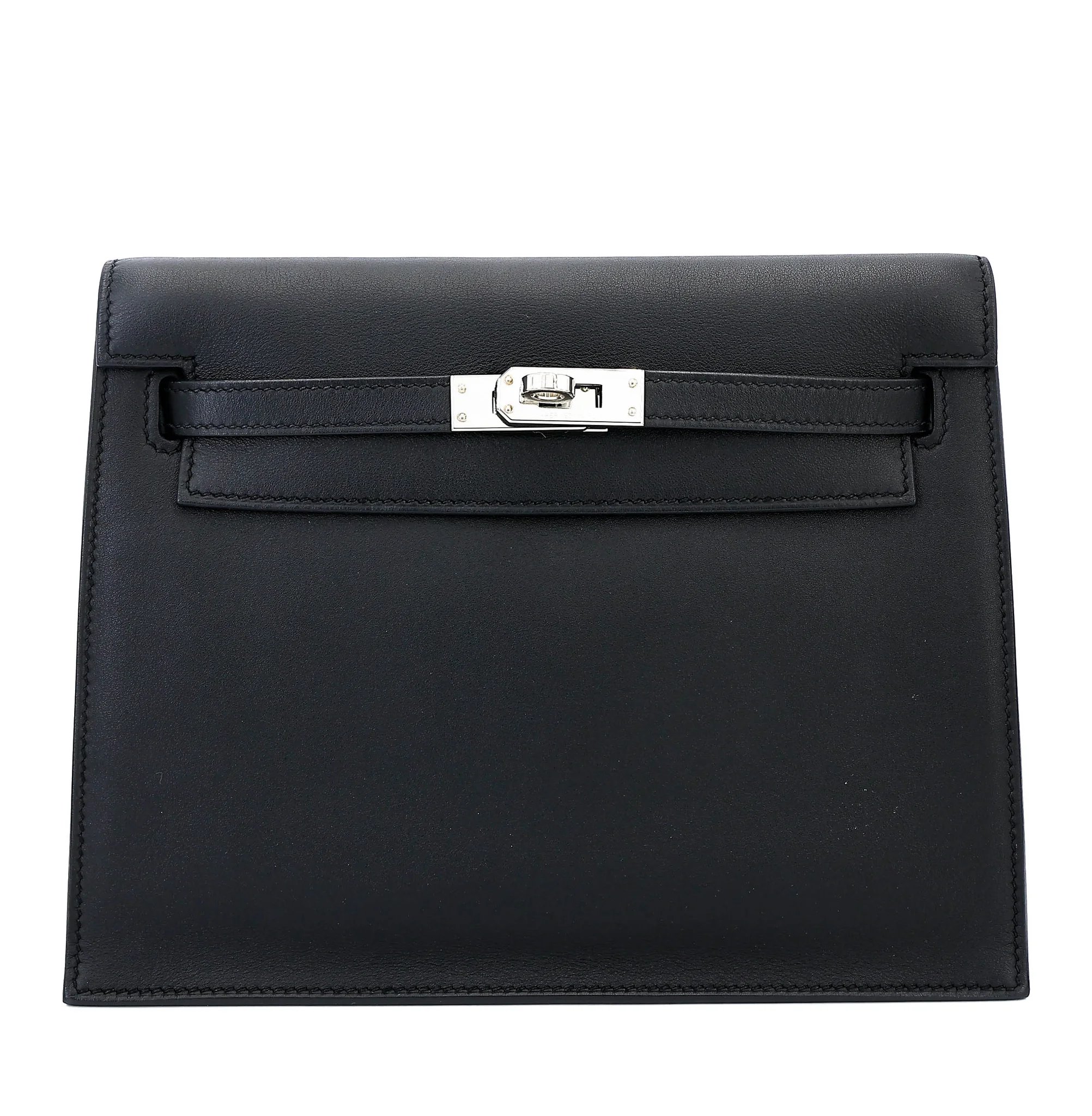 Hermes Unused ( Rank NS ) HERMÈS Kelly Danse Noir (89) Swift Palladium hardware W (2024)
