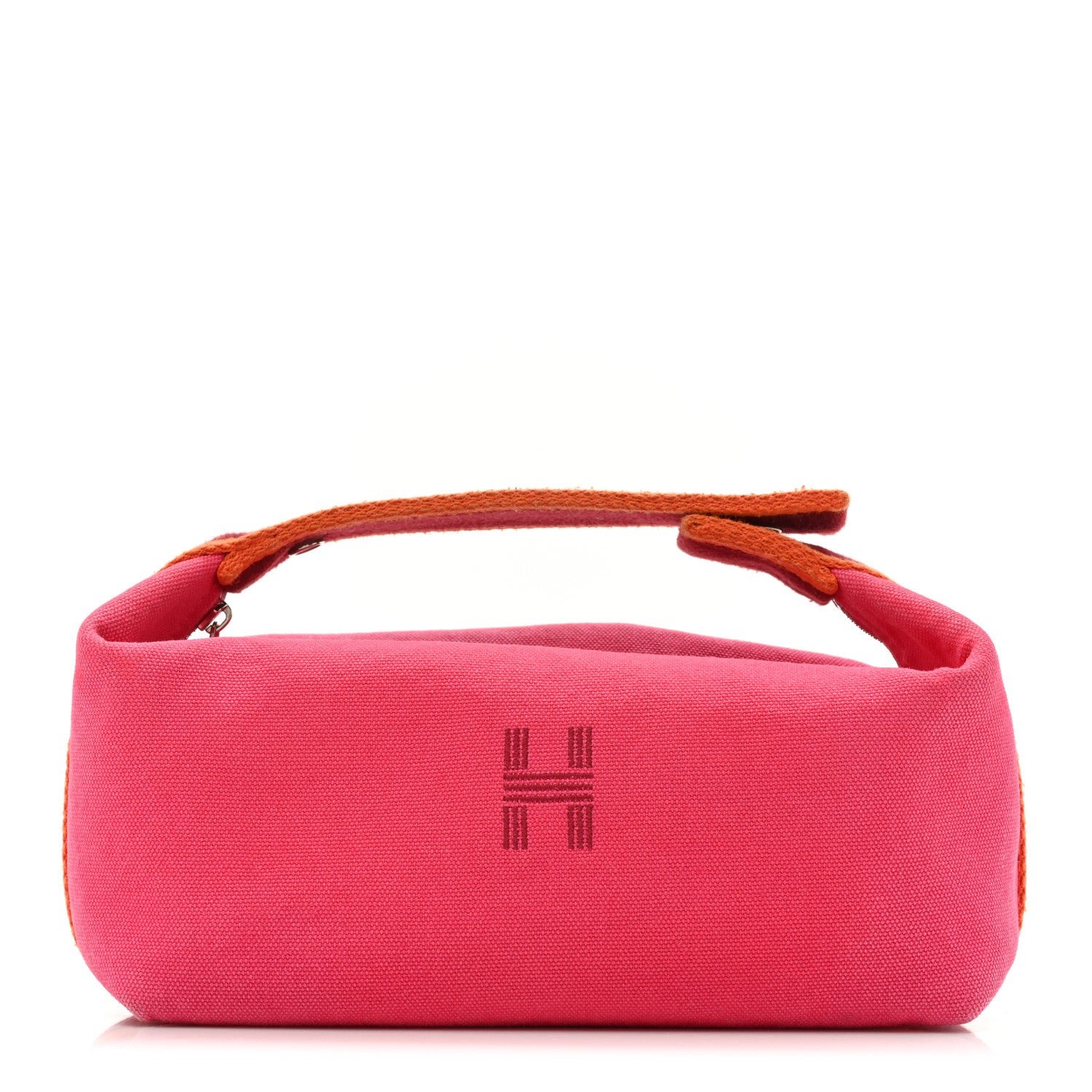 Hermes Canvas Small Bride-A-Brac Pouch Hibiscus