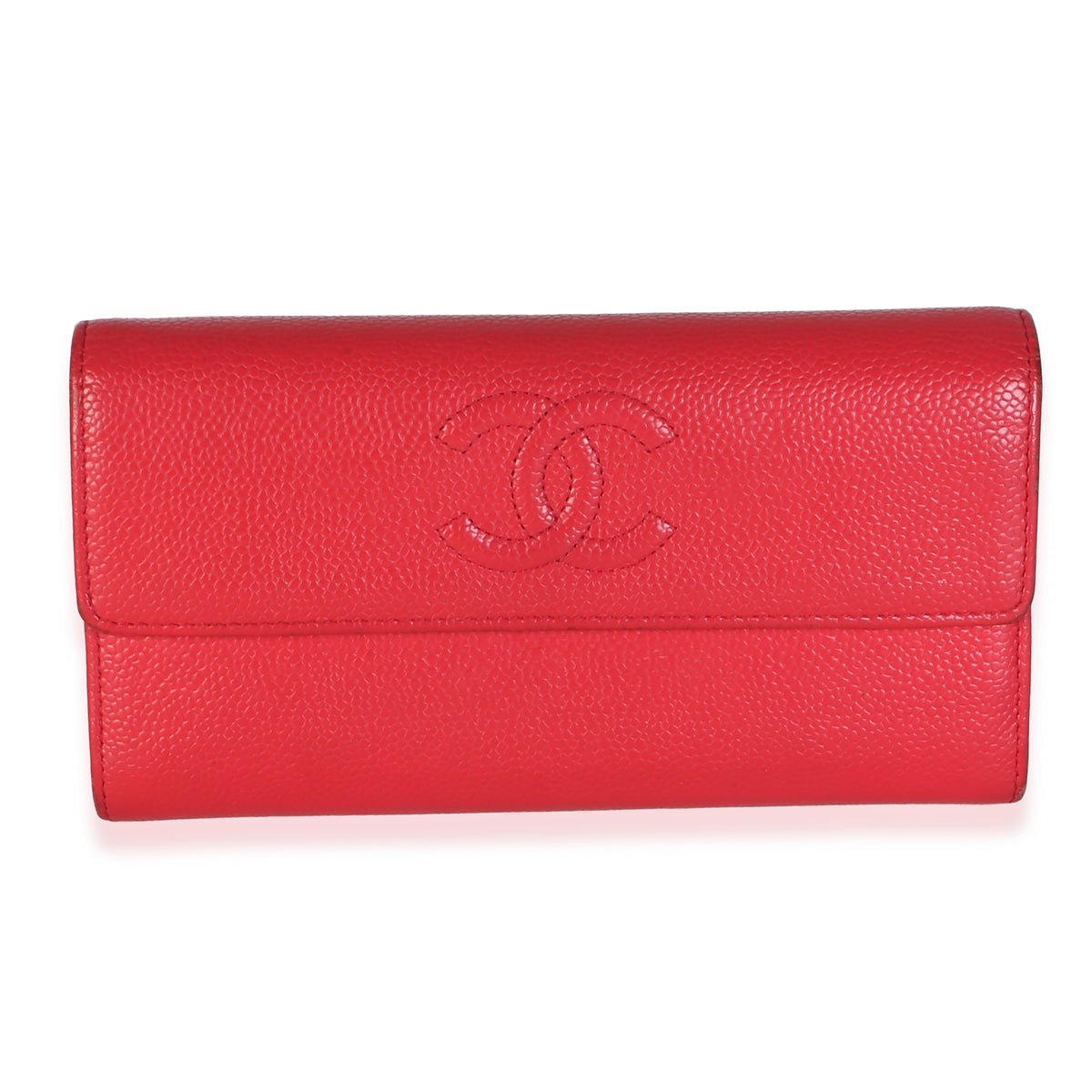 Vintage Dark Pink Caviar Timeless CC Flap Wallet
