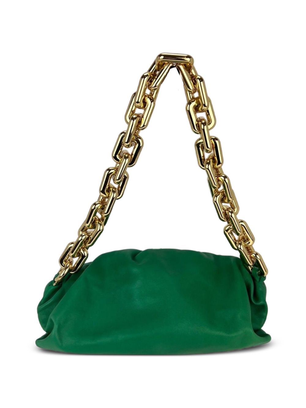 chain-strap leather shoulder bag