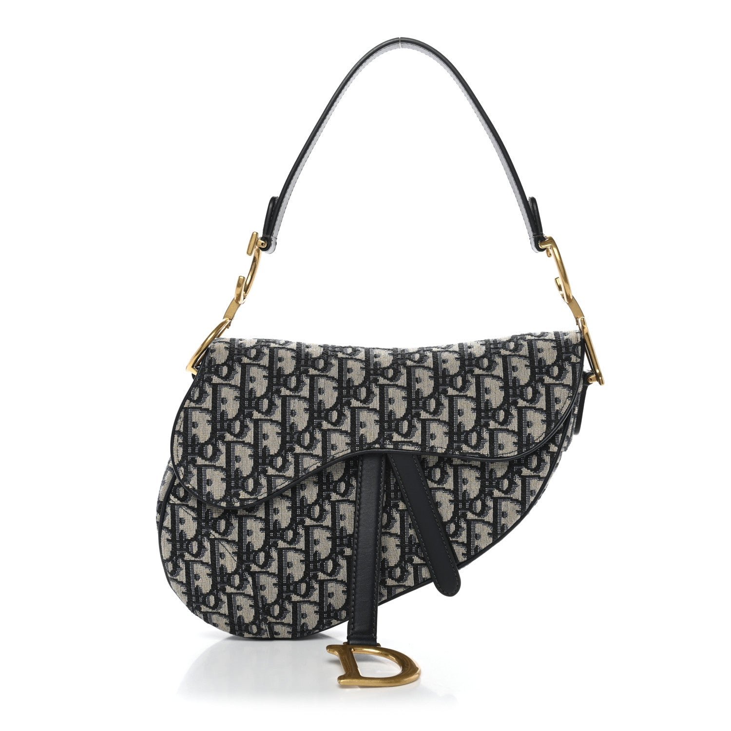 Dior Christian Dior Oblique Saddle Bag Blue