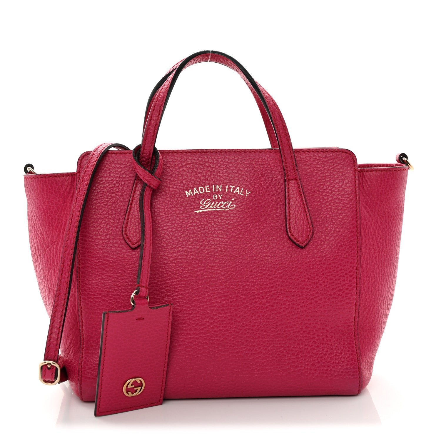Gucci Dollar Calfskin Mini Swing Top Handle Bag Peonia Flower