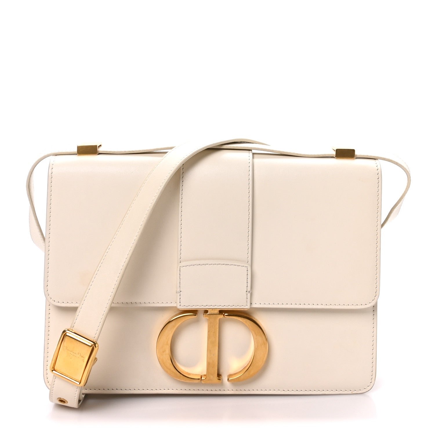 Dior Christian Dior Box Calfskin 30 Montaigne Flap Bag Latte