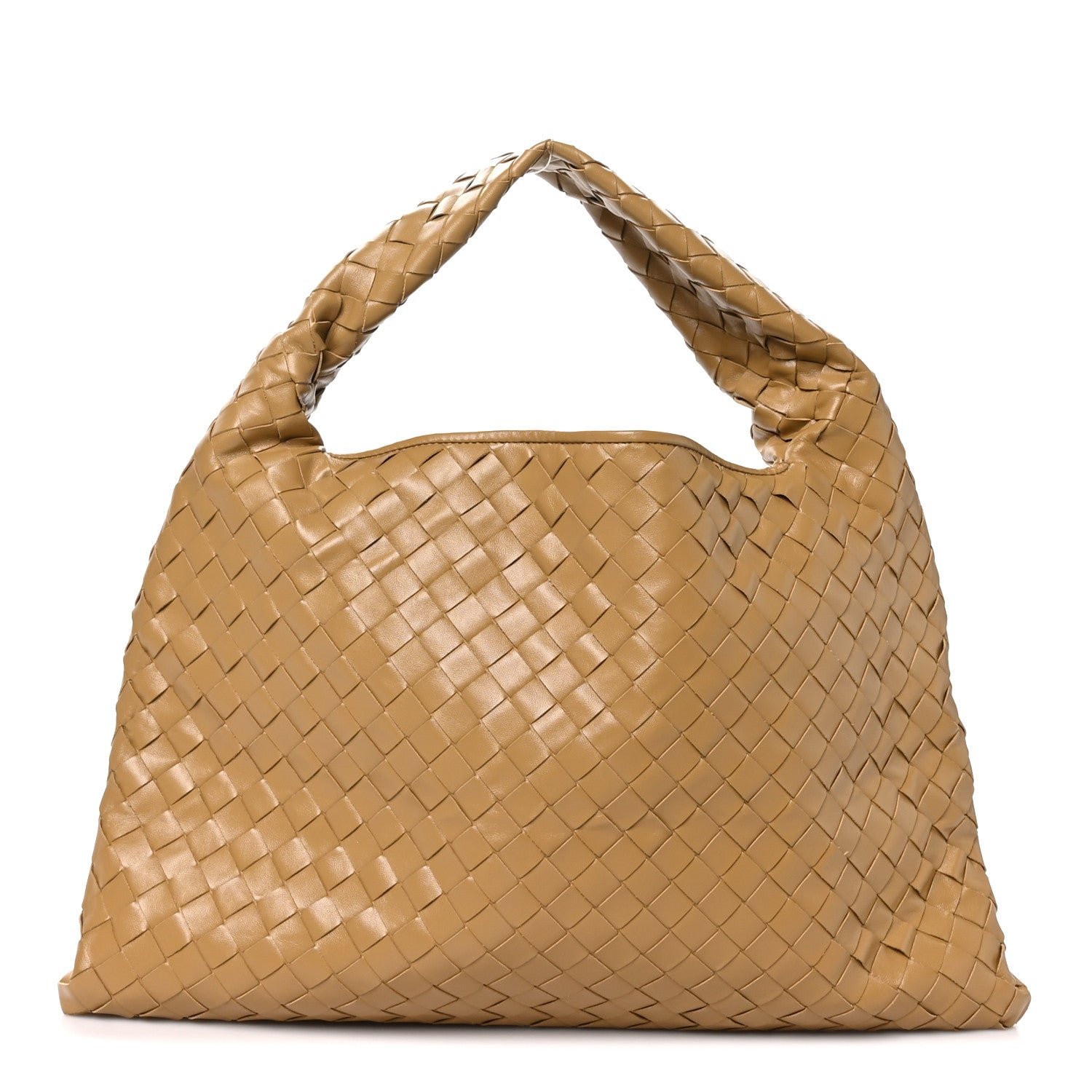 Bottega Veneta Calfskin Intrecciato Small Hop Dark Praline