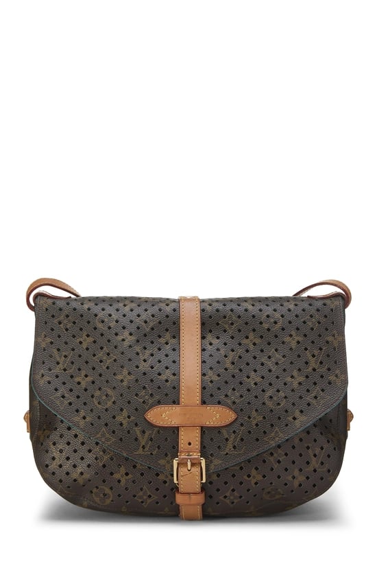 Louis Vuitton Blue Perforated Monogram Canvas Saumur 30