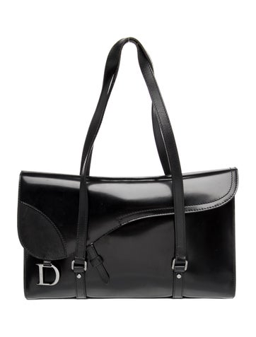 Patent Leather Saddle Bag