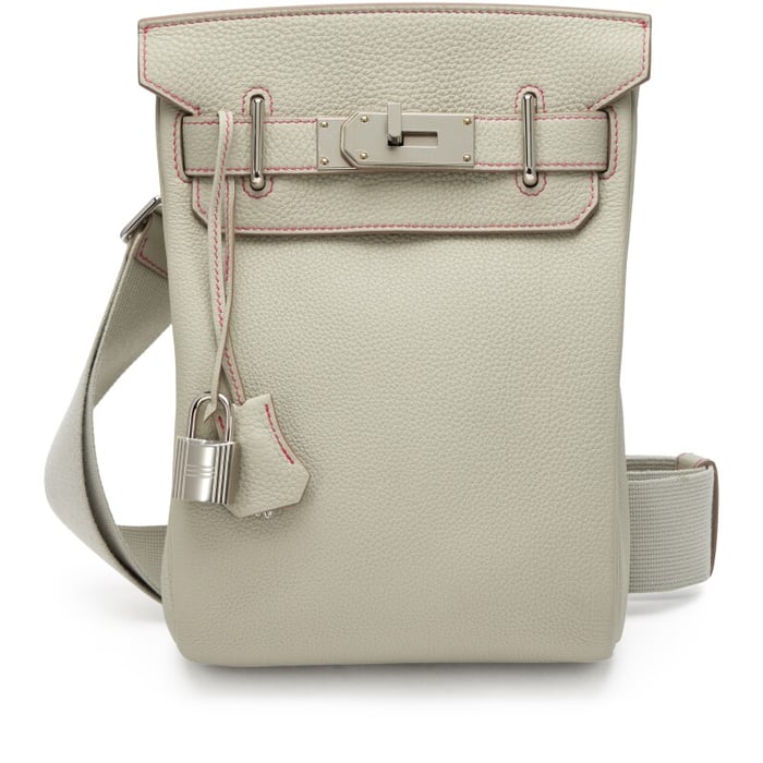 Hermes Gris Perle Togo and Rose Lipstick Swift HSS Hac Sac À Dos PM Palladium Hardware, 2024