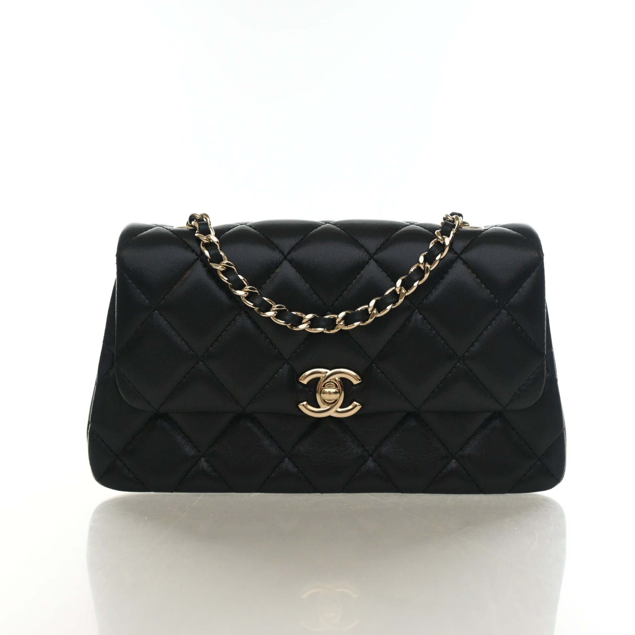 Chanel Mini Lambskin Chain Flap Bag