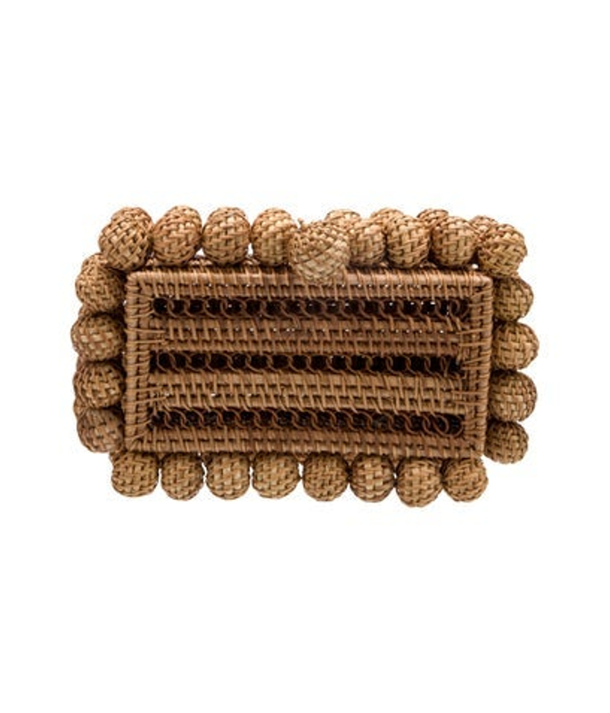 Cult Gaia Gaia Rattan Minaudiere