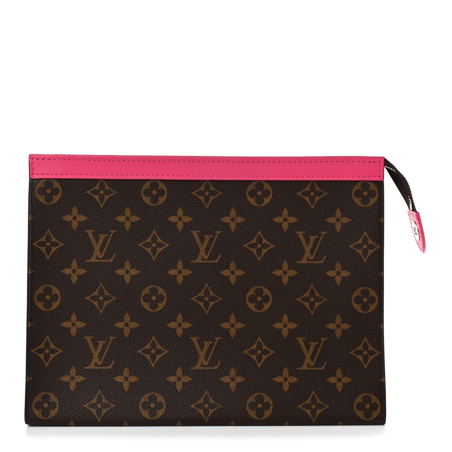 Louis Vuitton Monogram Macassar Pochette Voyage MM Fuchsia