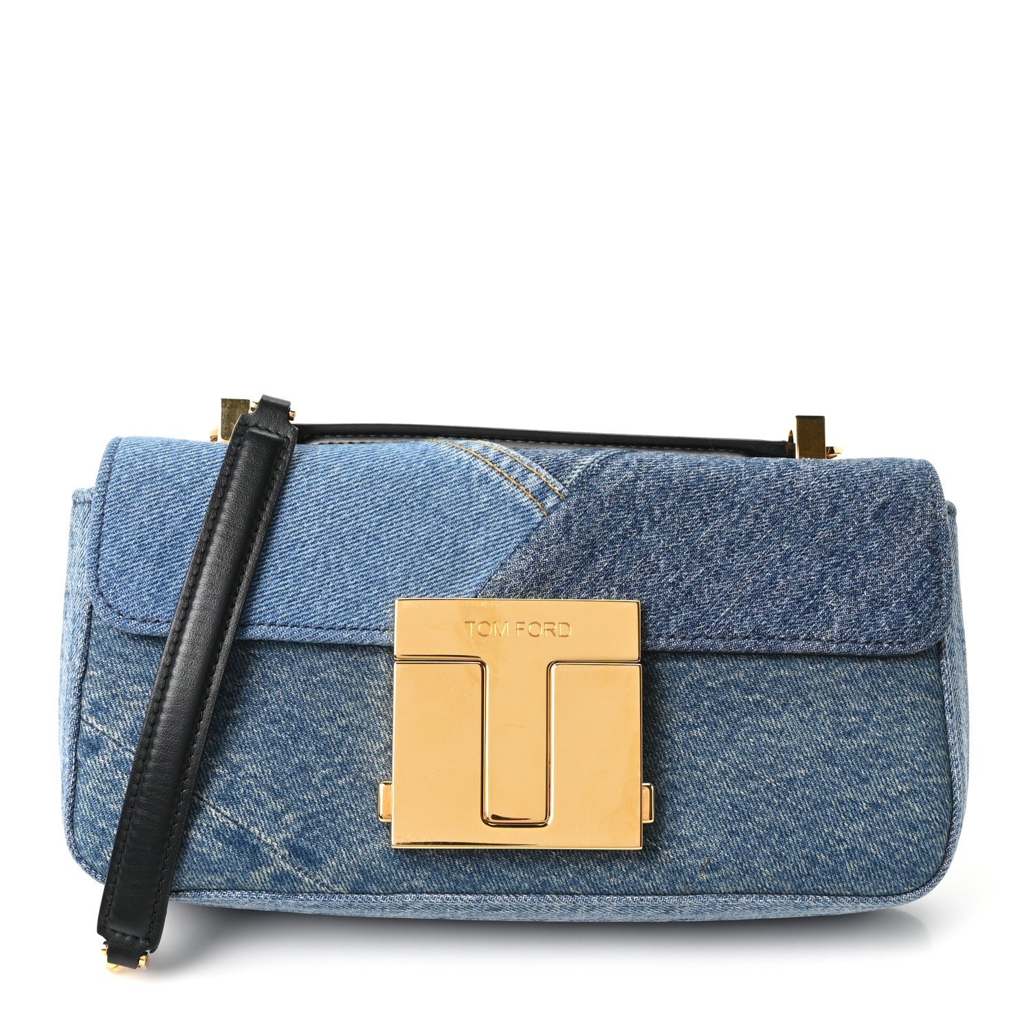 Tom Ford Tom Ford Denim 001 Medium Shoulder Bag Blue