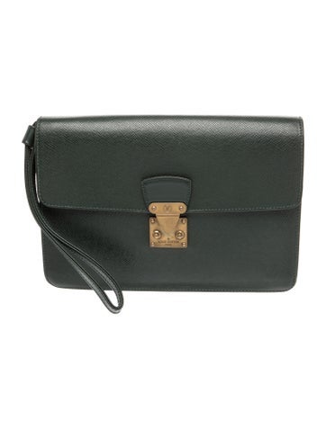 Taiga Leather Pochette Kourad clutch Medium