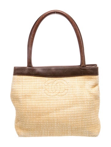 Raffia CC Handle Bag