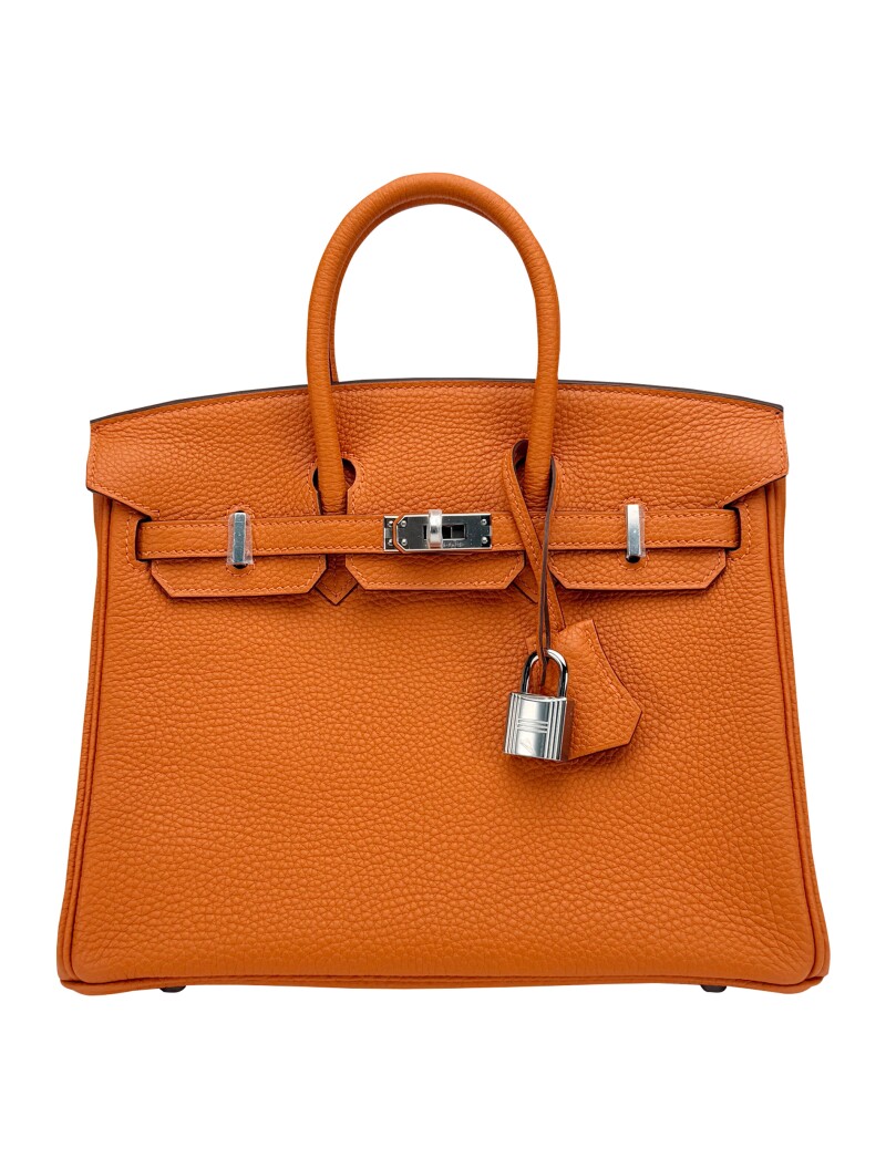Orange Togo Birkin 25 Palladium Hardware, 2025