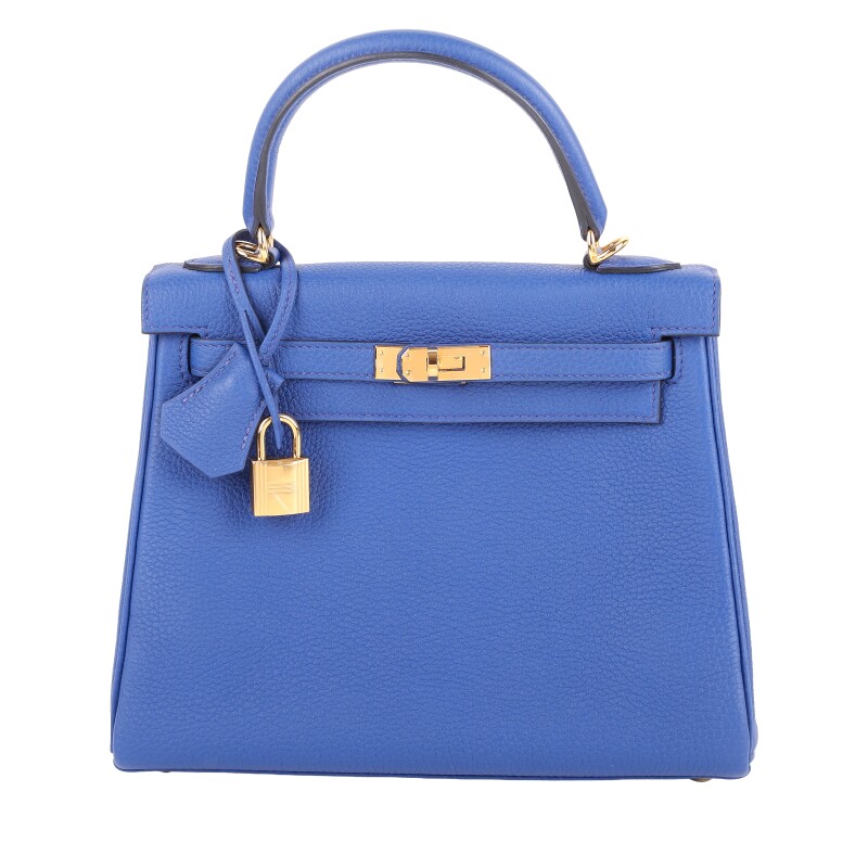 Hermes Bleu Royal Togo Retourne Kelly 25 Gold Hardware, 2022