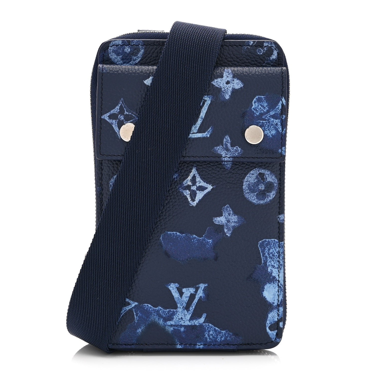 Louis Vuitton Monogram Ink Watercolor Phone Pouch Blue