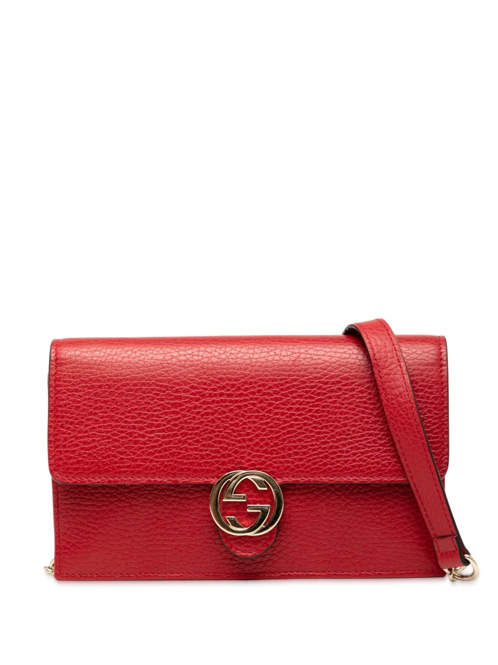 2000-2015 Leather Interlocking G Dollar Wallet on Chain crossbody bag