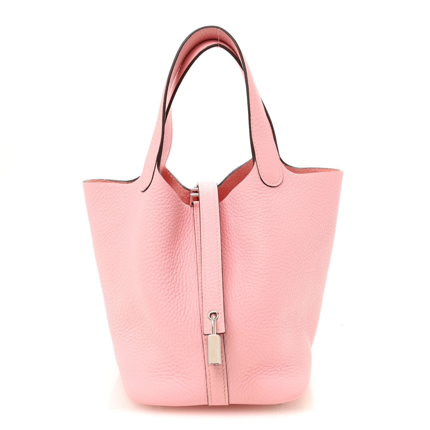 Hermes Taurillon Clemence Picotin Lock 18 PM Rose Sakura