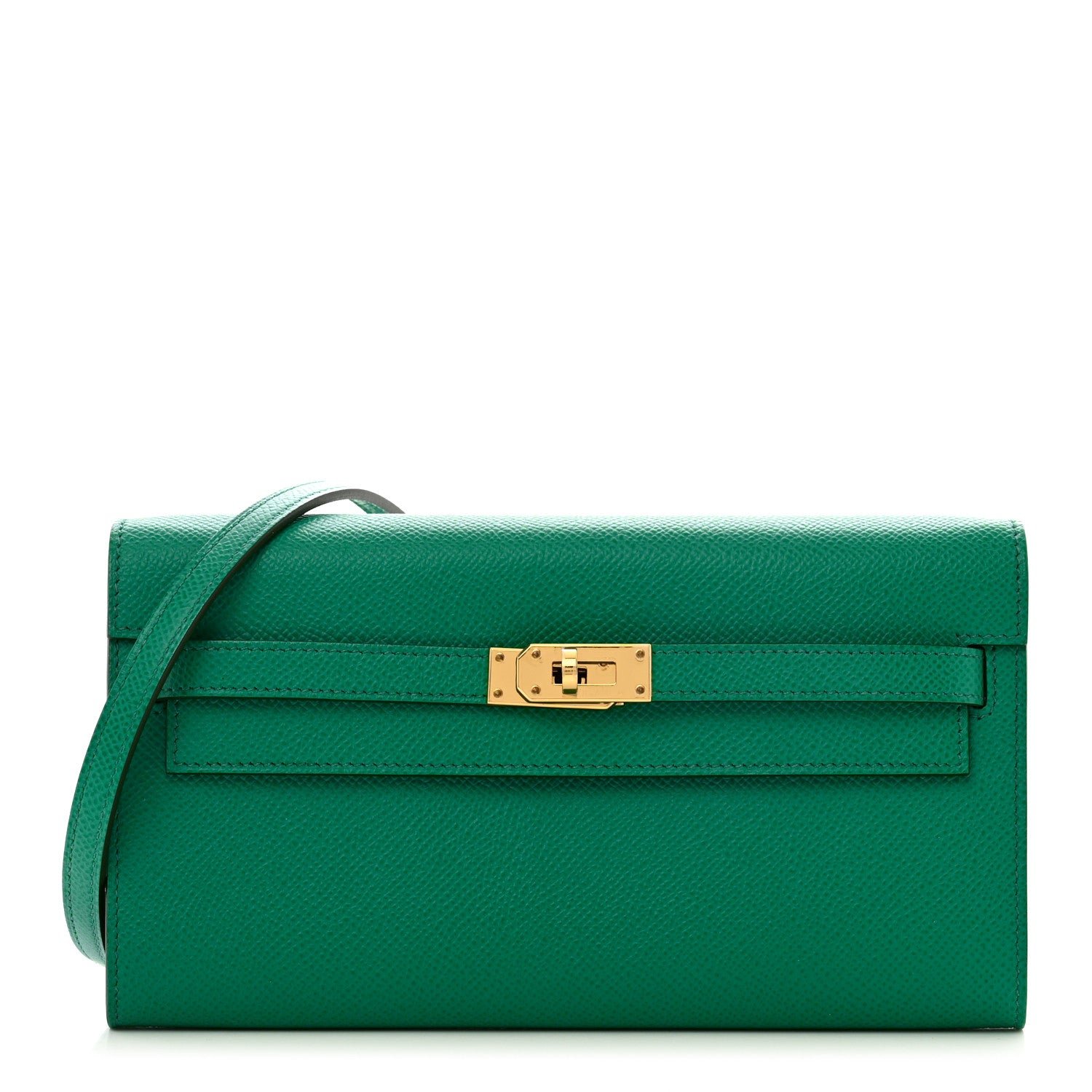 Hermes Epsom Kelly Wallet To Go Vert Jade