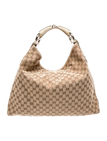 GG Canvas Horsebit Chain Large