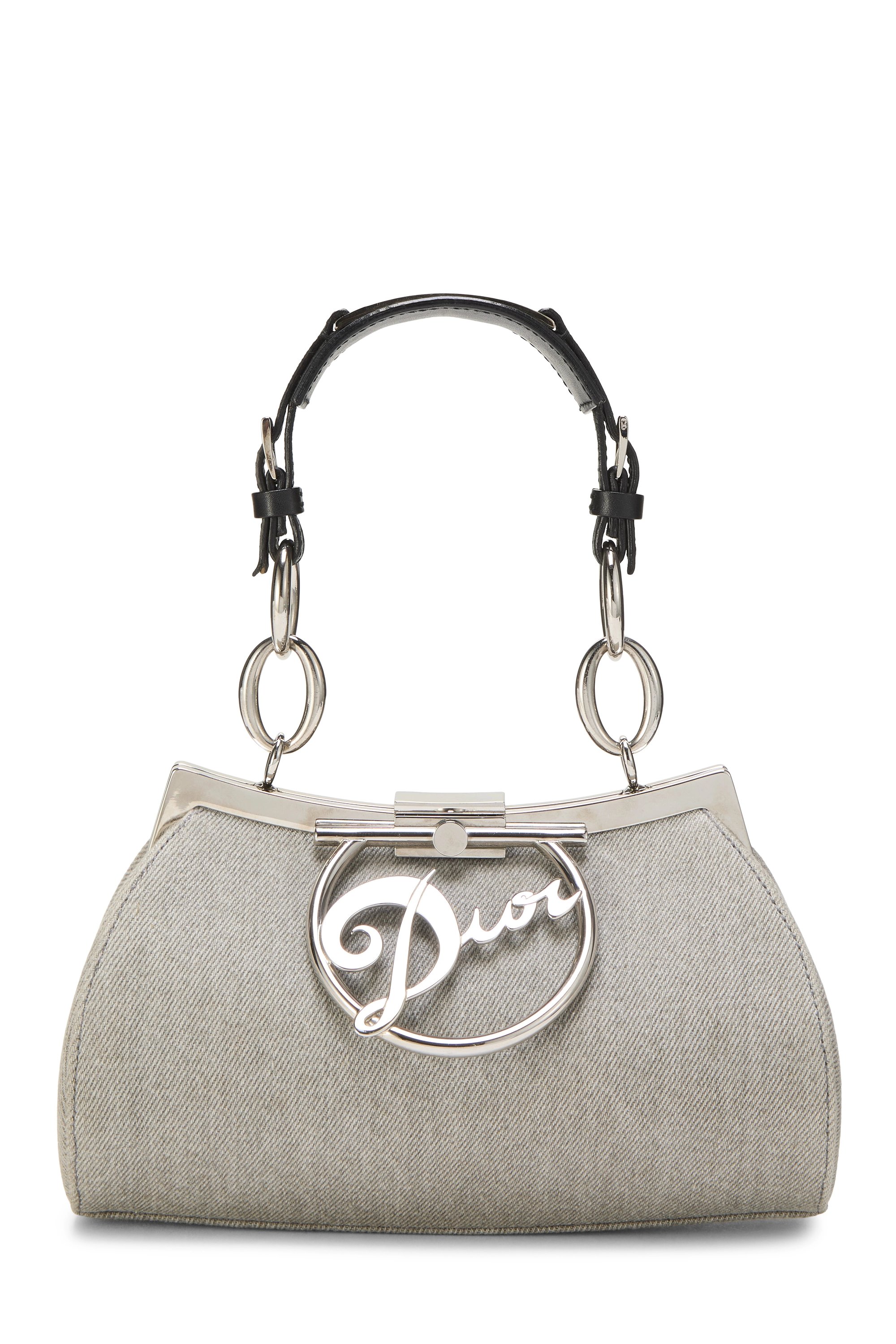 Grey Denim Diva Frame Bag