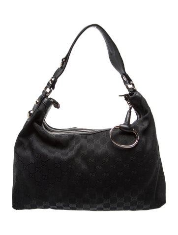 GG Canvas Chain Hobo Medium