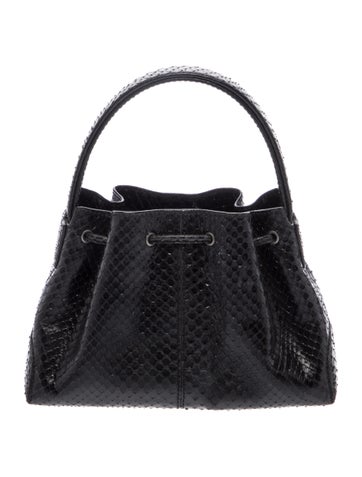 Snakeskin Bucket Bag