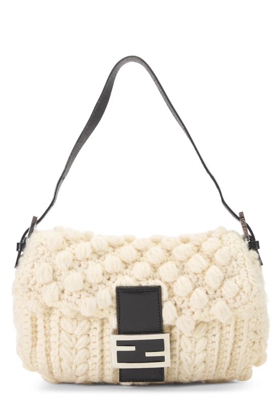 Cream Knit Baguette