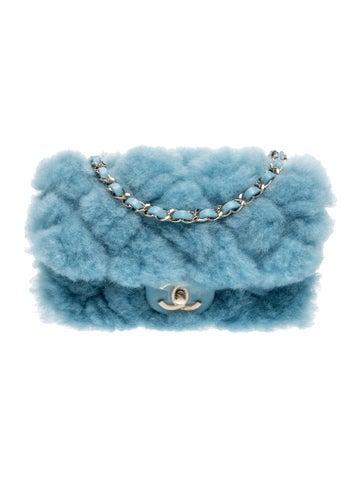 Curly Fur Flap Bag