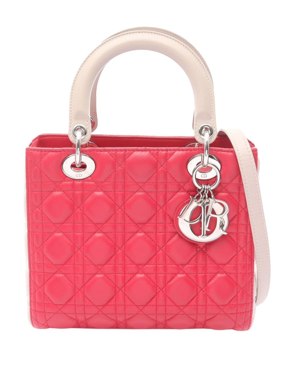 2010-2026 Medium Bicolor Lambskin Cannage Lady Dior satchel