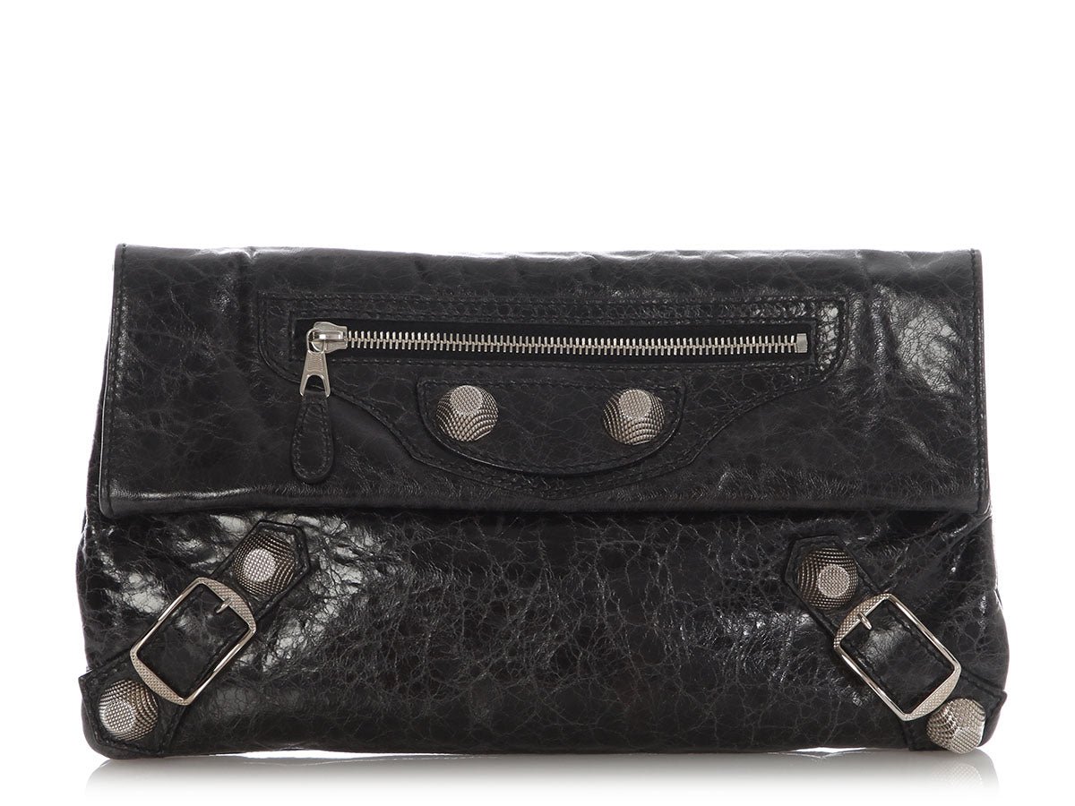 Balenciaga Balenciaga Black Agneau Giant 21 Envelope Clutch
