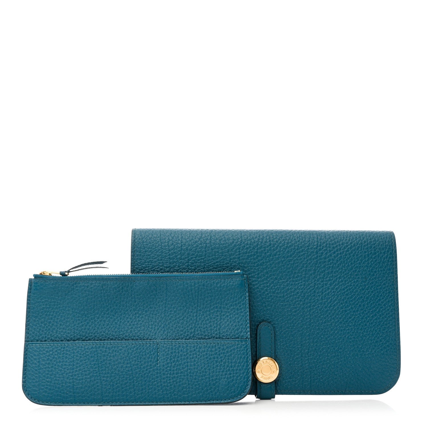 Hermes Togo Dogon Duo Wallet Bleu Izmir