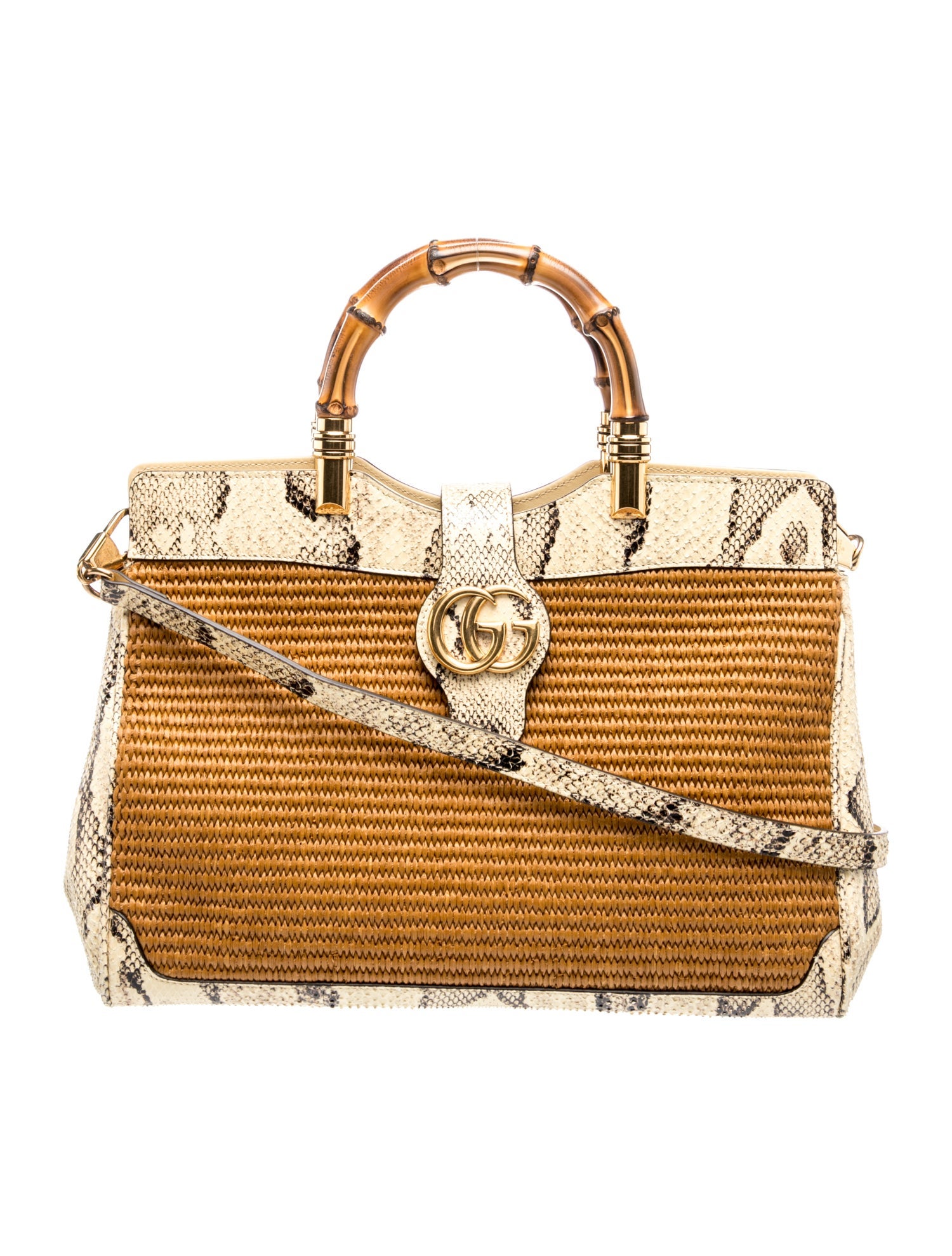 Snakeskin Top Handle Bag