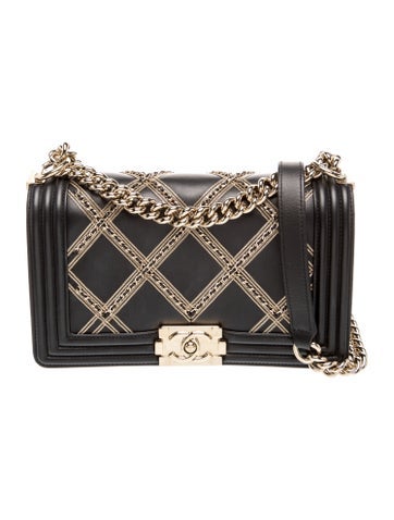 Medium Chain Quilted Boy Bag