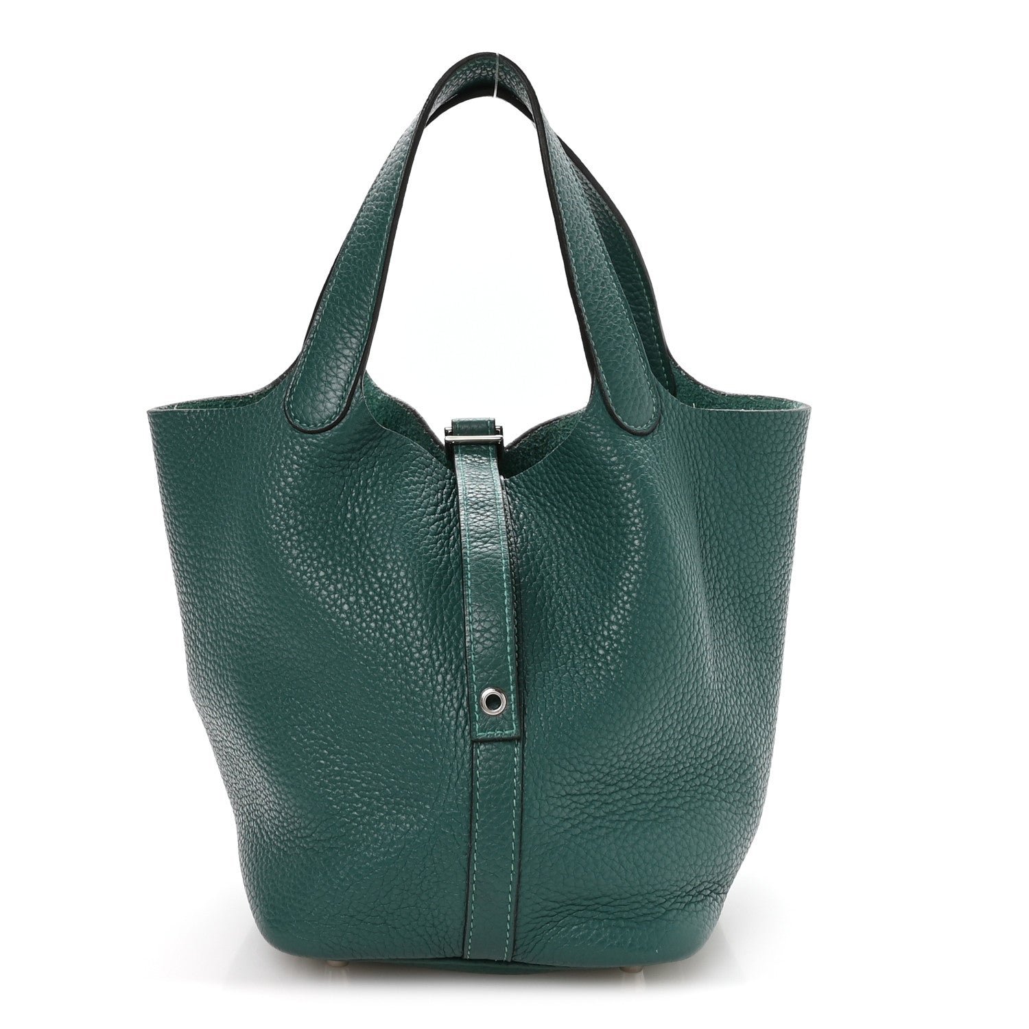 Hermes Taurillon Clemence Picotin Lock 18 PM Malachite