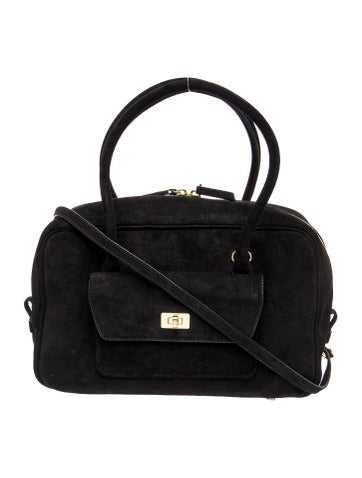 Suede Top Handle Bag