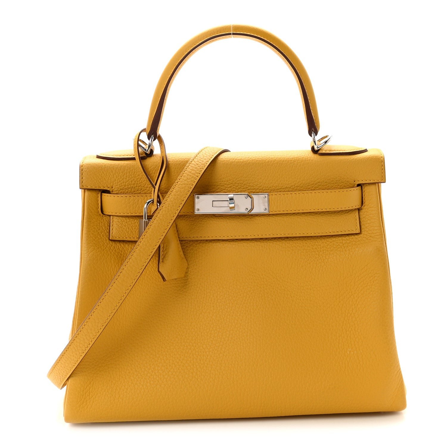 Hermes Togo Kelly Retourne 28 Jaune Ambre