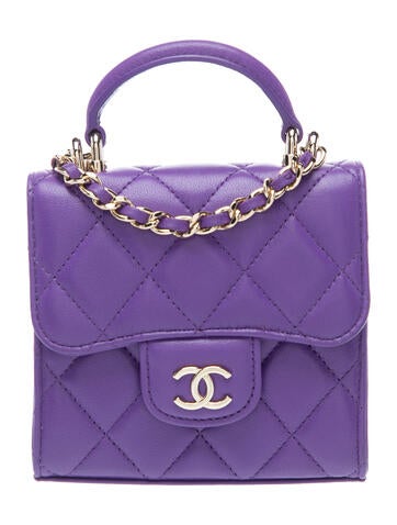 Mini Top Handle Clutch w/Chain