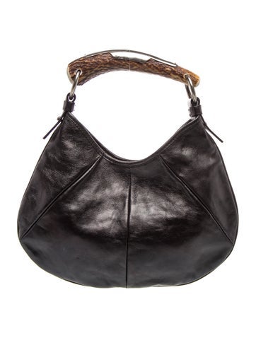 Leather Saint Laurent Mombasa Small Vintage