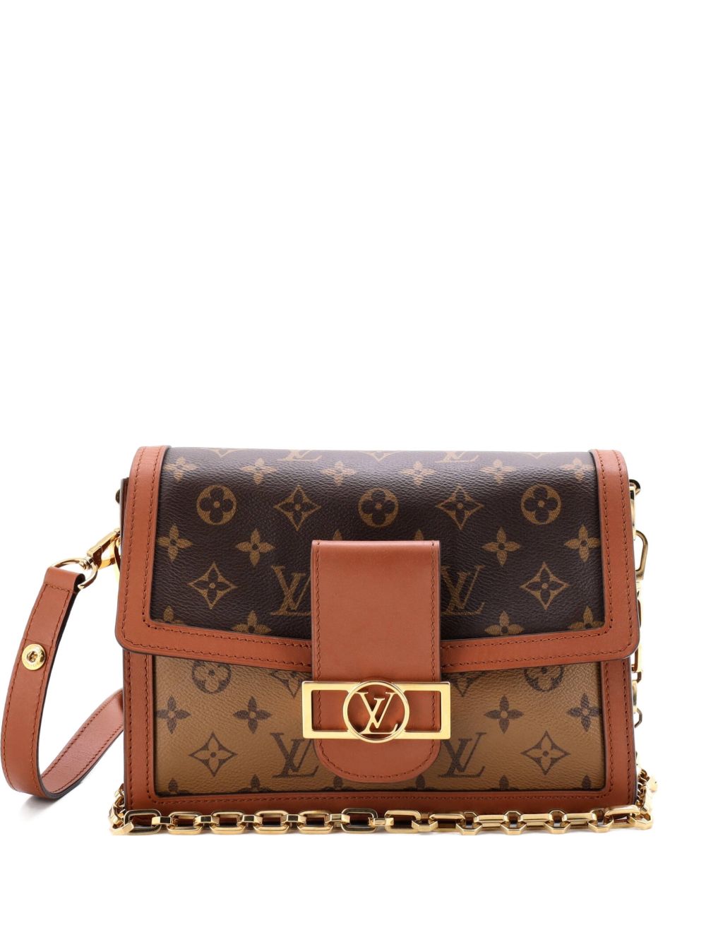 Dauphine Reverse Monogram Canvas MM shoulder bag
